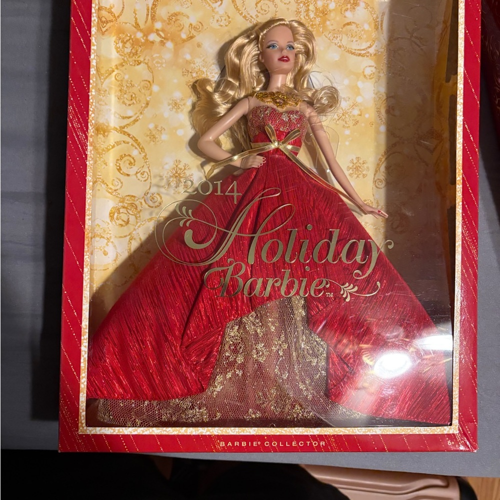 Barbie Holiday Doll in Red and Gold Gown